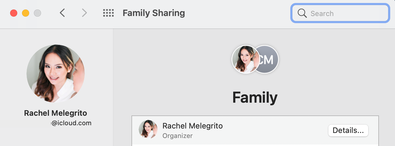 Family Sharing on Mac