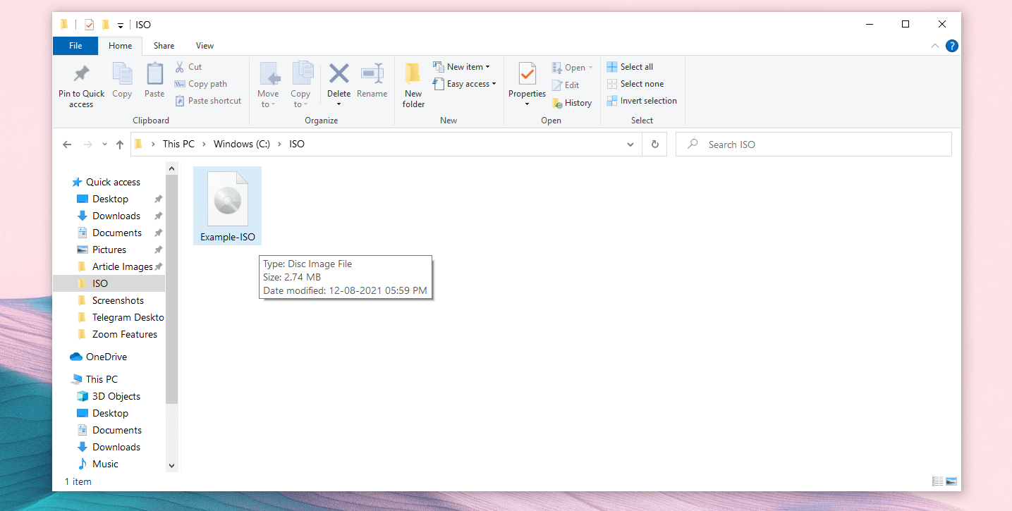 Mount ISO files with File Explorer