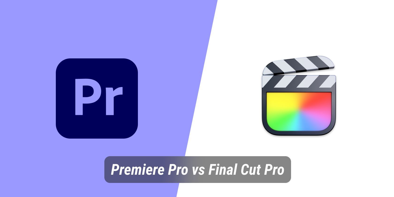 Adobe Premiere Pro vs Final Cut Pro logo comparison
