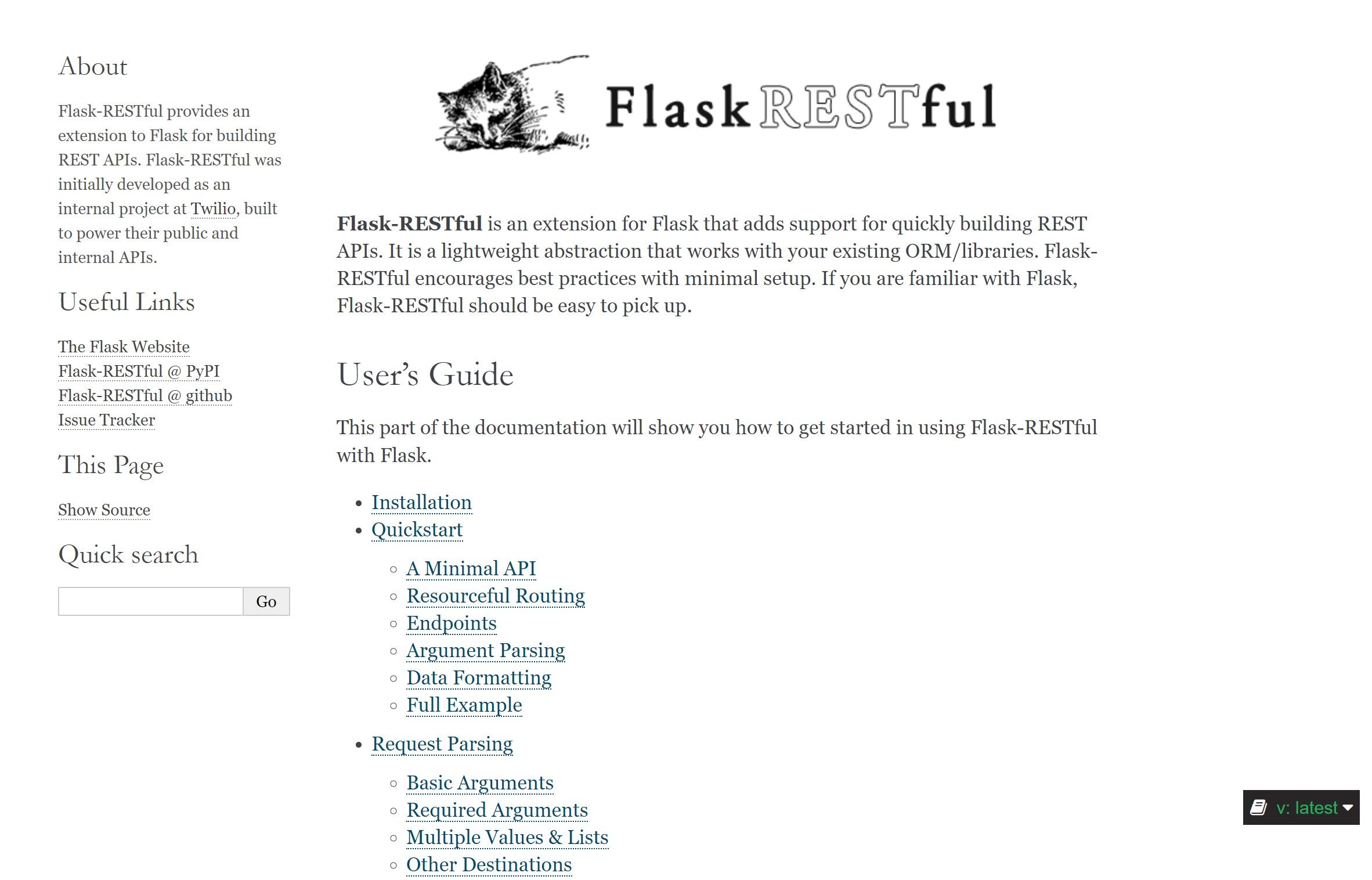 Flask website interface