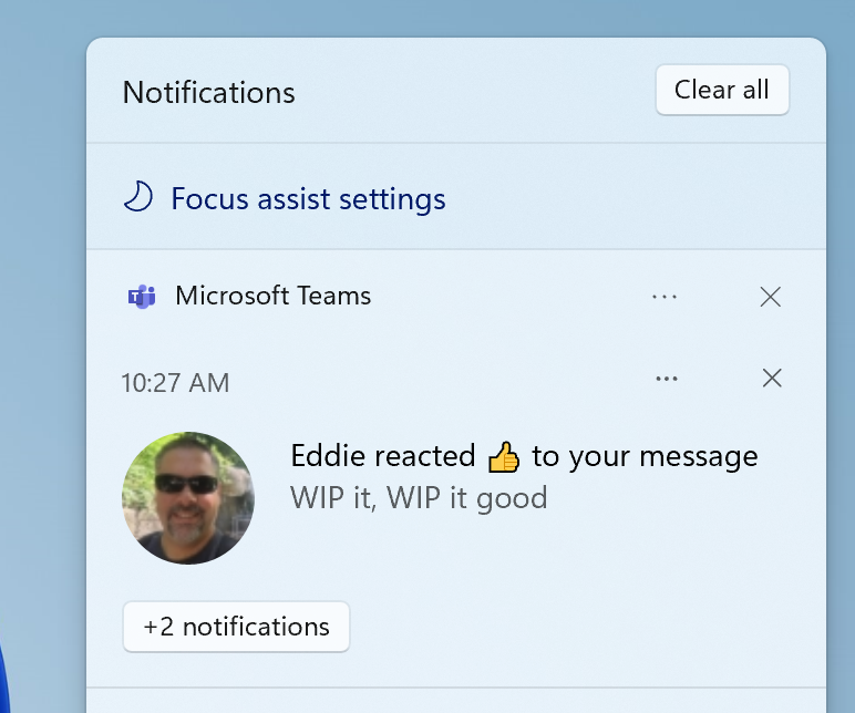 Focus assist settings on Windows 11