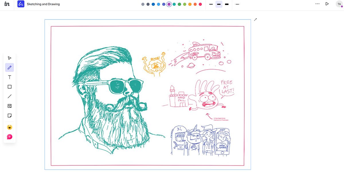 So erstellen Sie produktive visuelle Kollaborationen mit InVision Freehand - Freehand Features Sketching