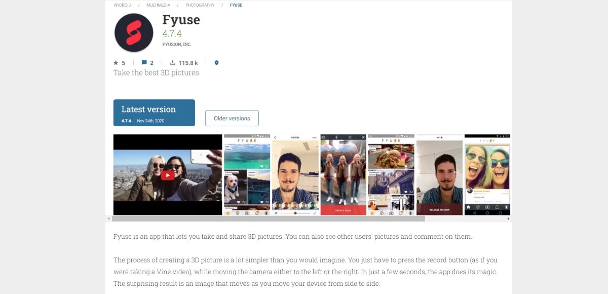 Fyuse - Come scattare una foto 3D sul telefono