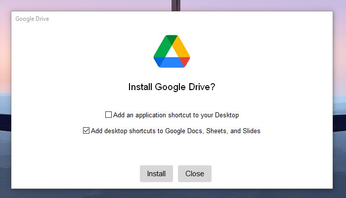 Google Drive Installation