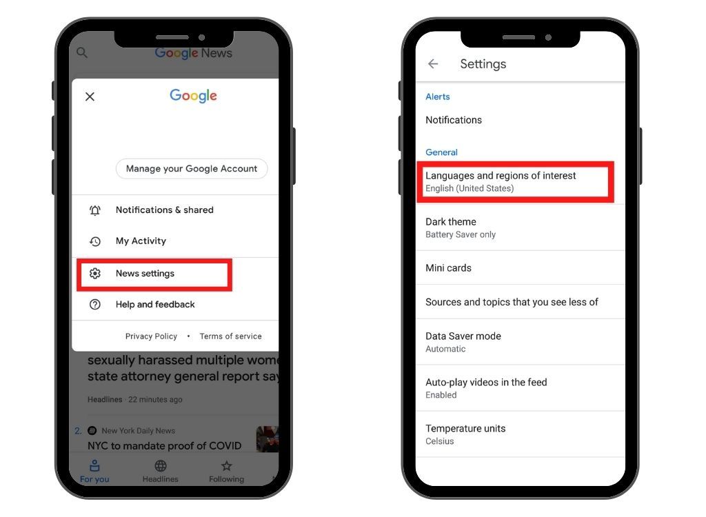 Google news settings - Come personalizzare il tuo feed di notizie di Google