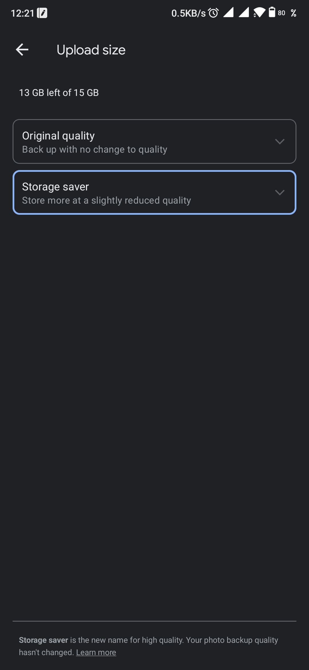 What Is High Quality Storage in Google Photos?