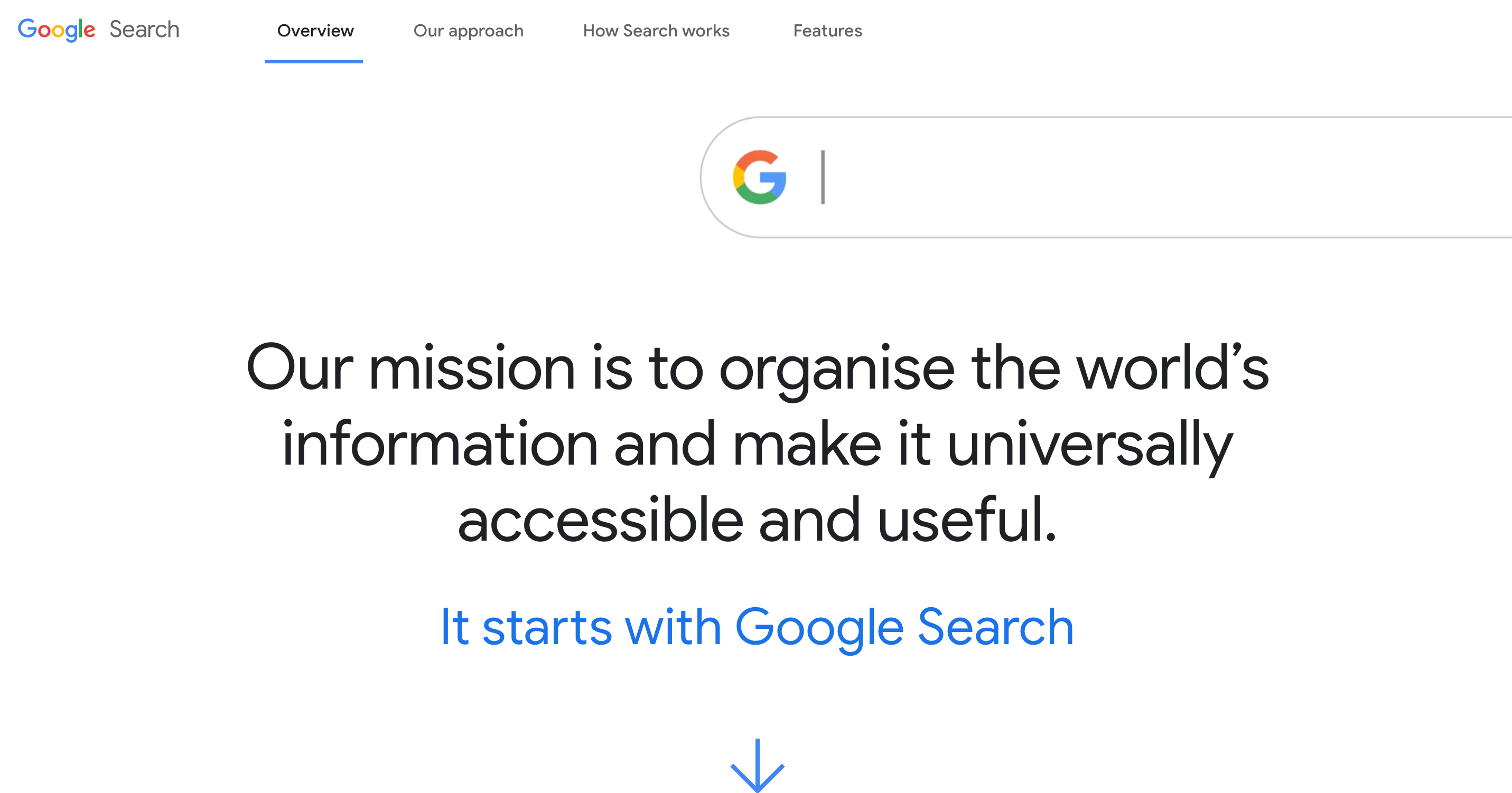 Google's How Search Works Page Screenshot