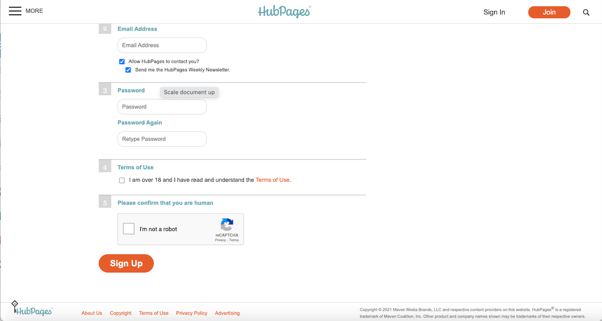 Hubpages-signup-screenshot-No-2