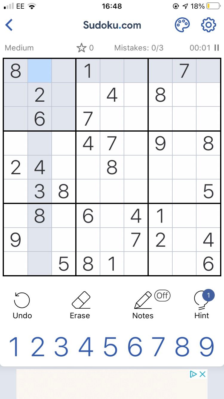 sudoku medium difficulty