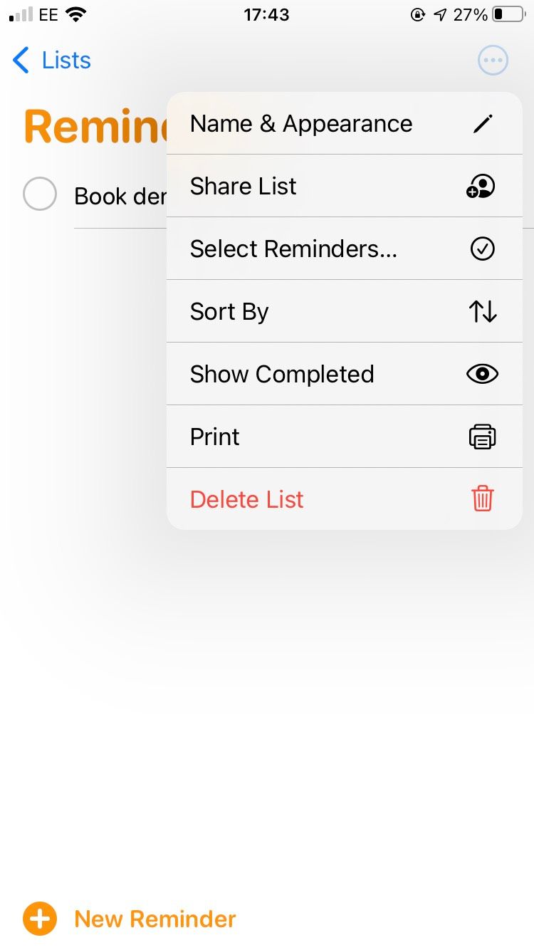 reminders app organize