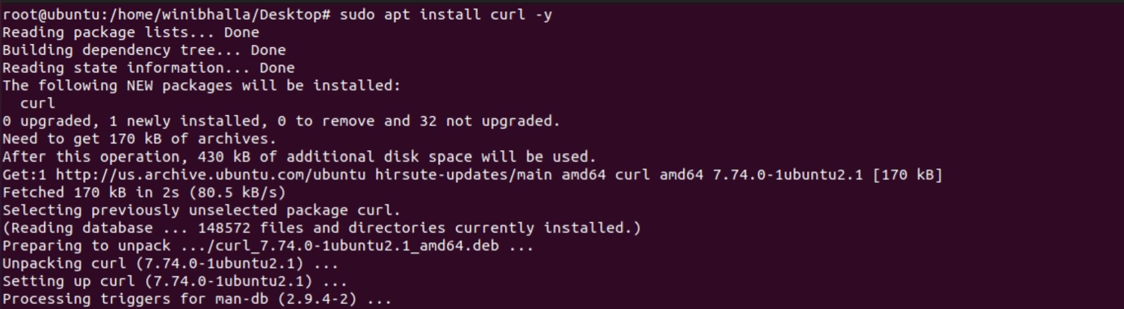 Install-curl-on-Ubuntu