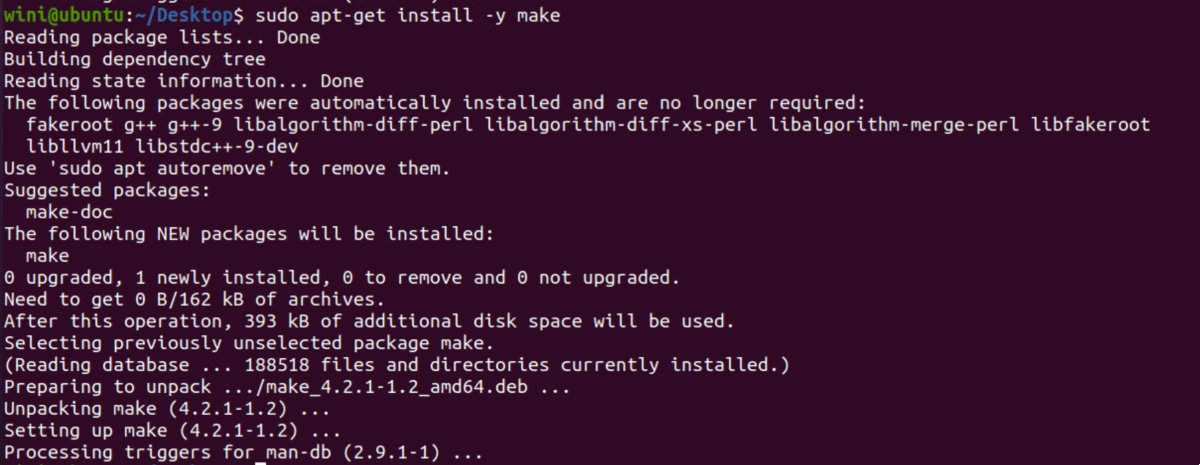 So beheben Sie das Problem "make: command not found" Fehler in Ubuntu - Install make command