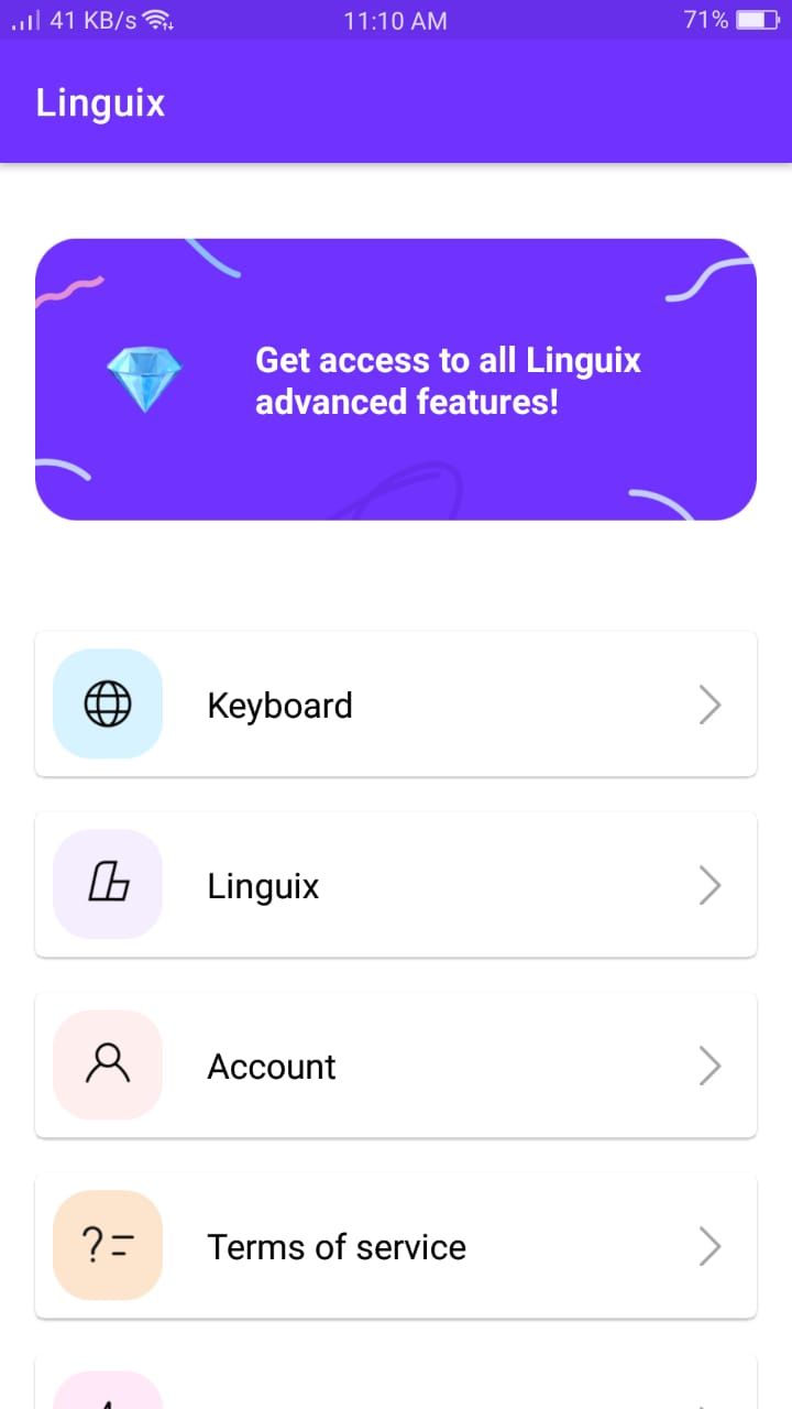 Linguix - App Home Page