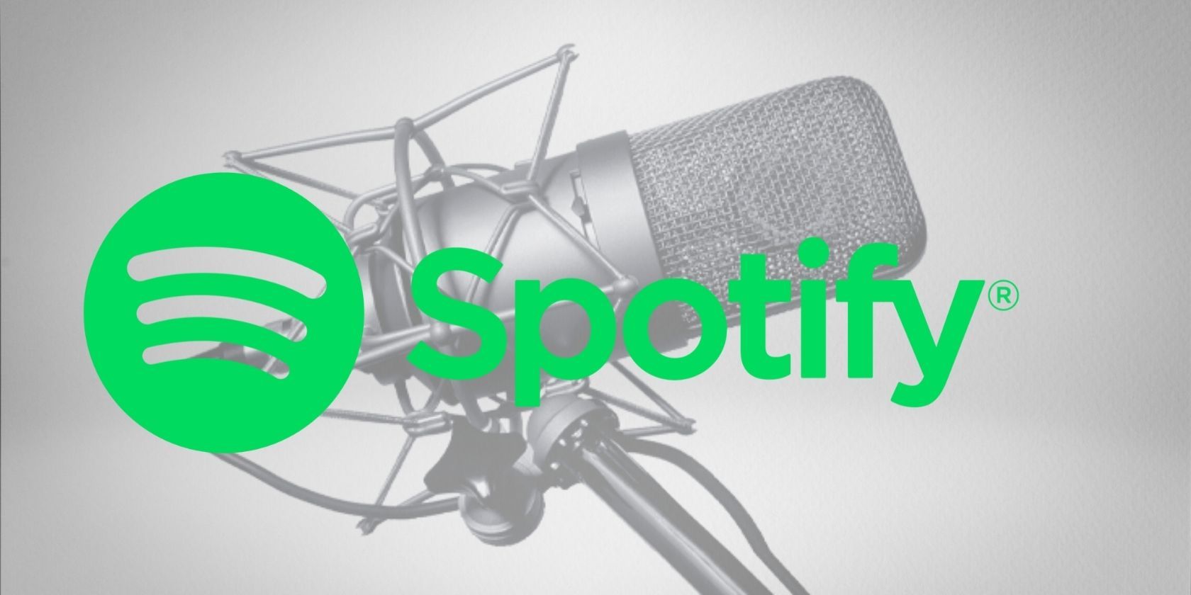 Spotify logo in front of microphone