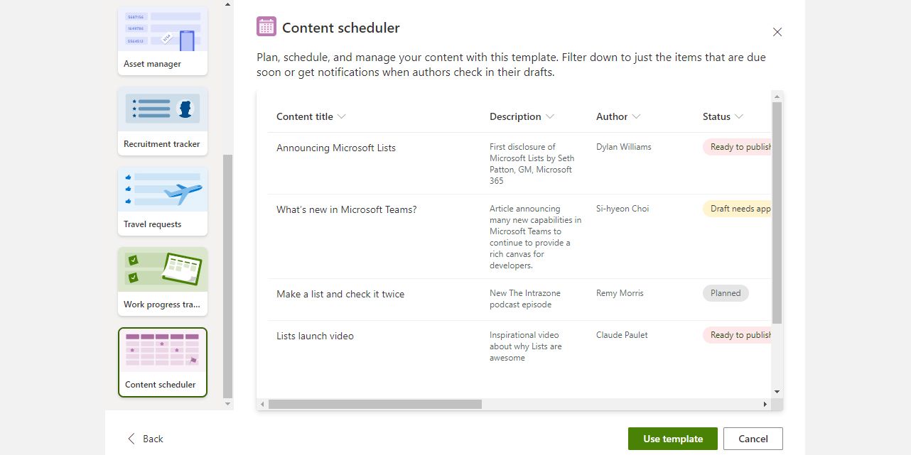 Microsoft Lists Content Scheduling - Che cos’è Microsoft List e a cosa serve?