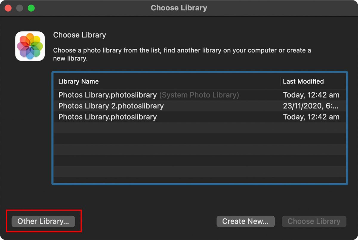 how to change iphoto library location back to mac