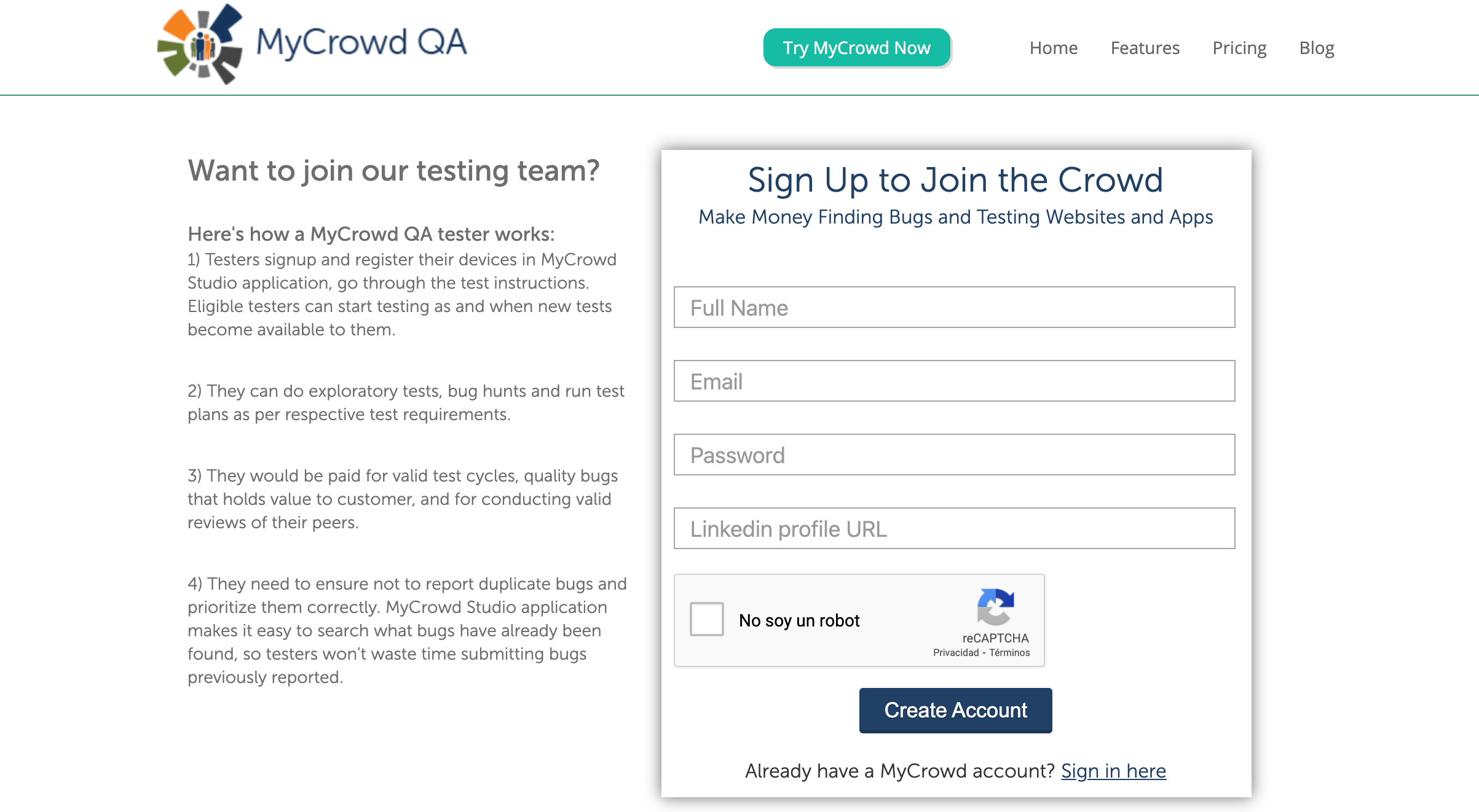 MyCrowd-Crowdtesting-Tester-Homepage