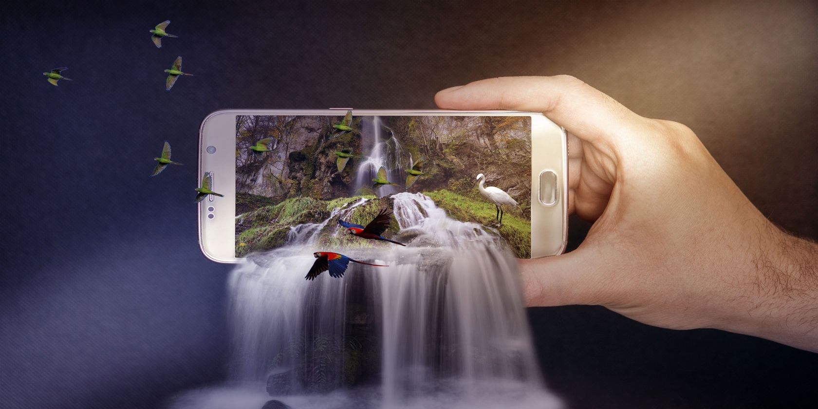 3D image of a waterfall