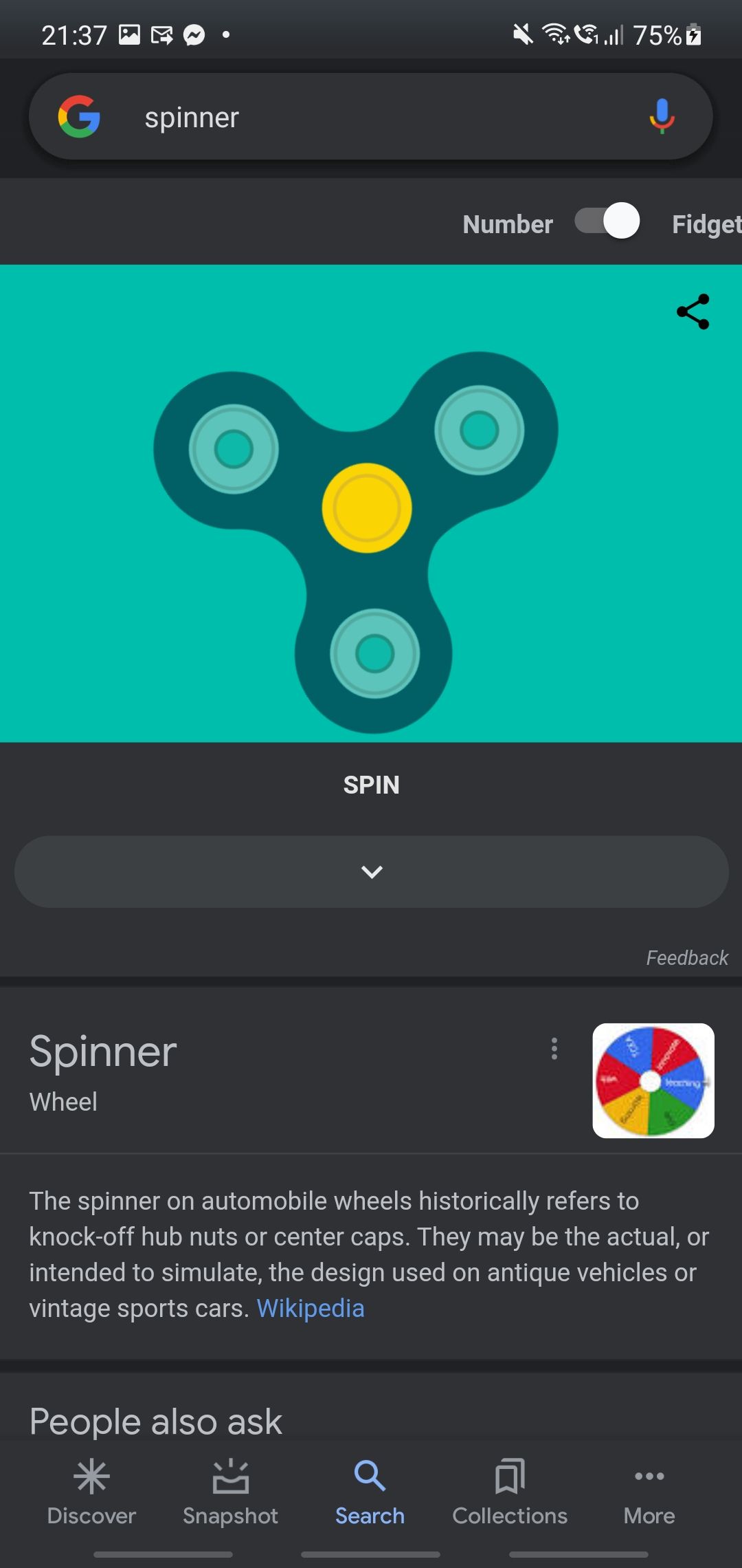 Number spinner - fidget spinner