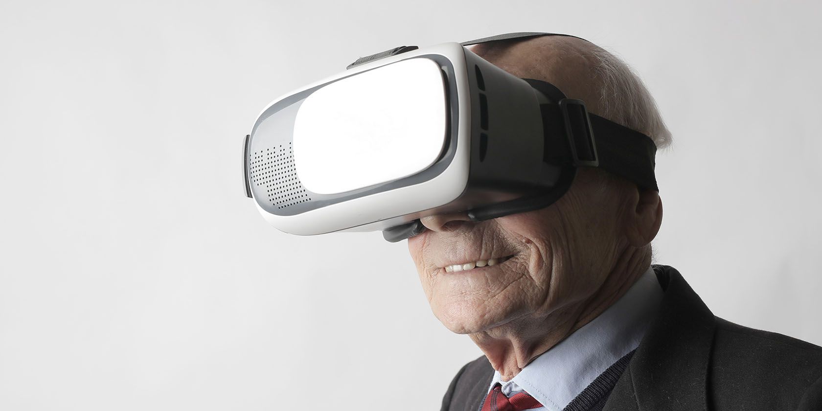 Old Man with VR Headset