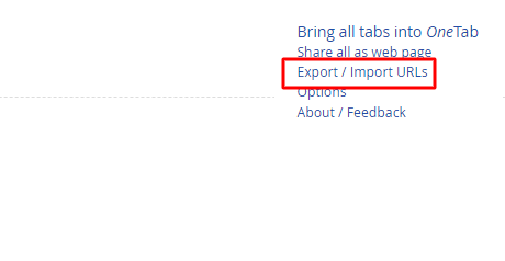 How to Export Tabs on One Tab 