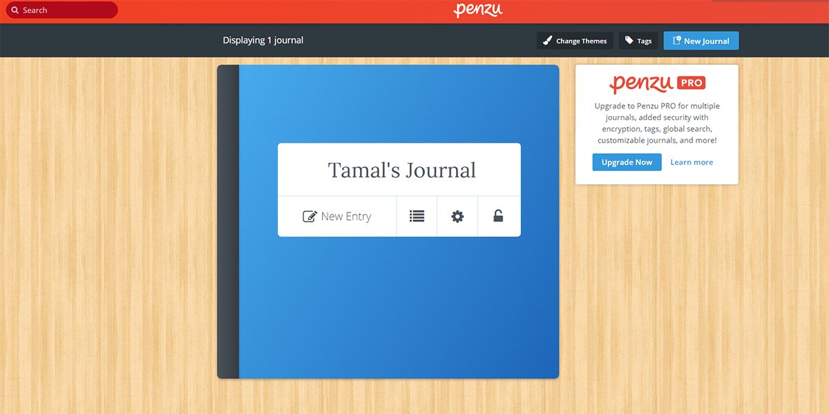 A visual showing the Penzu journaling app interface
