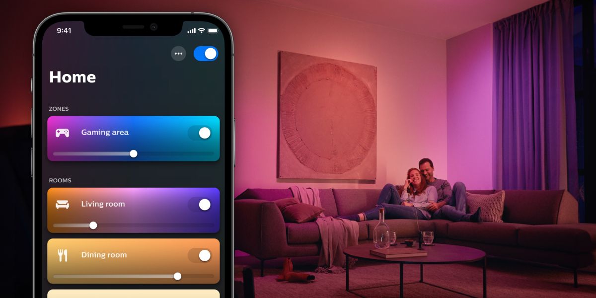 The Philips Hue app now offers a new and improved home screen for users