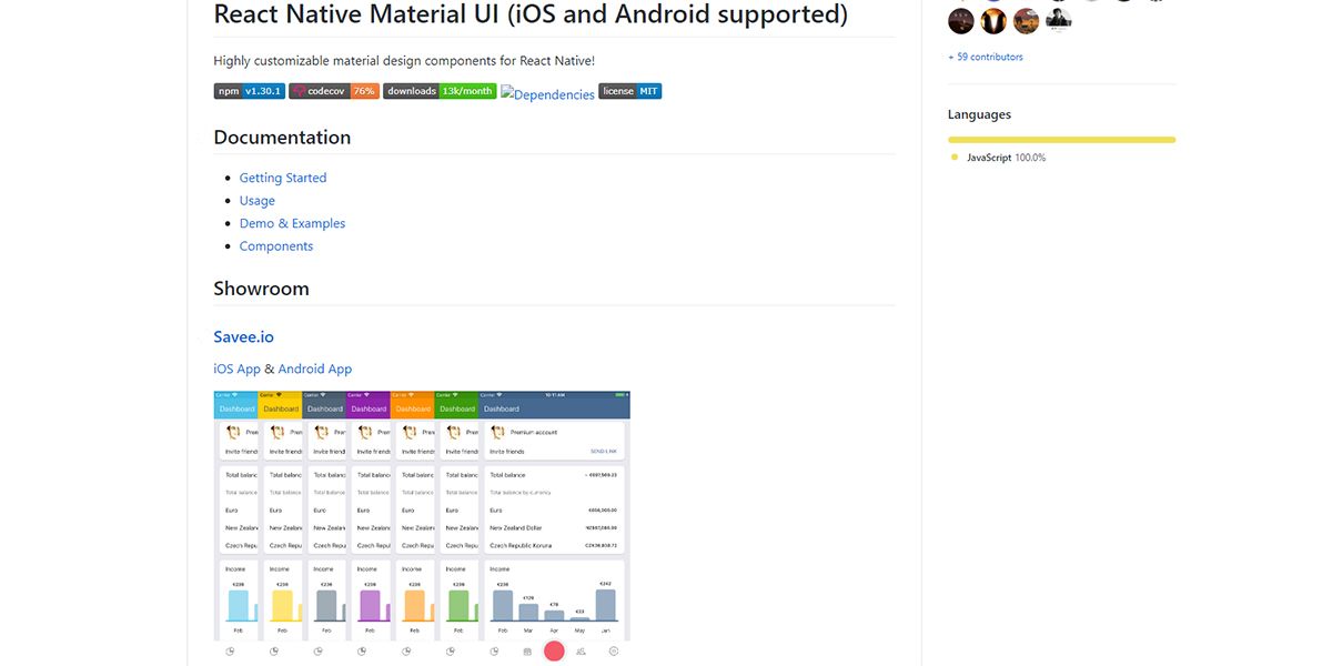 Die 12 besten Open-Source-Bibliotheken für native React-App-Komponenten - React Native UI Libraries Material UI