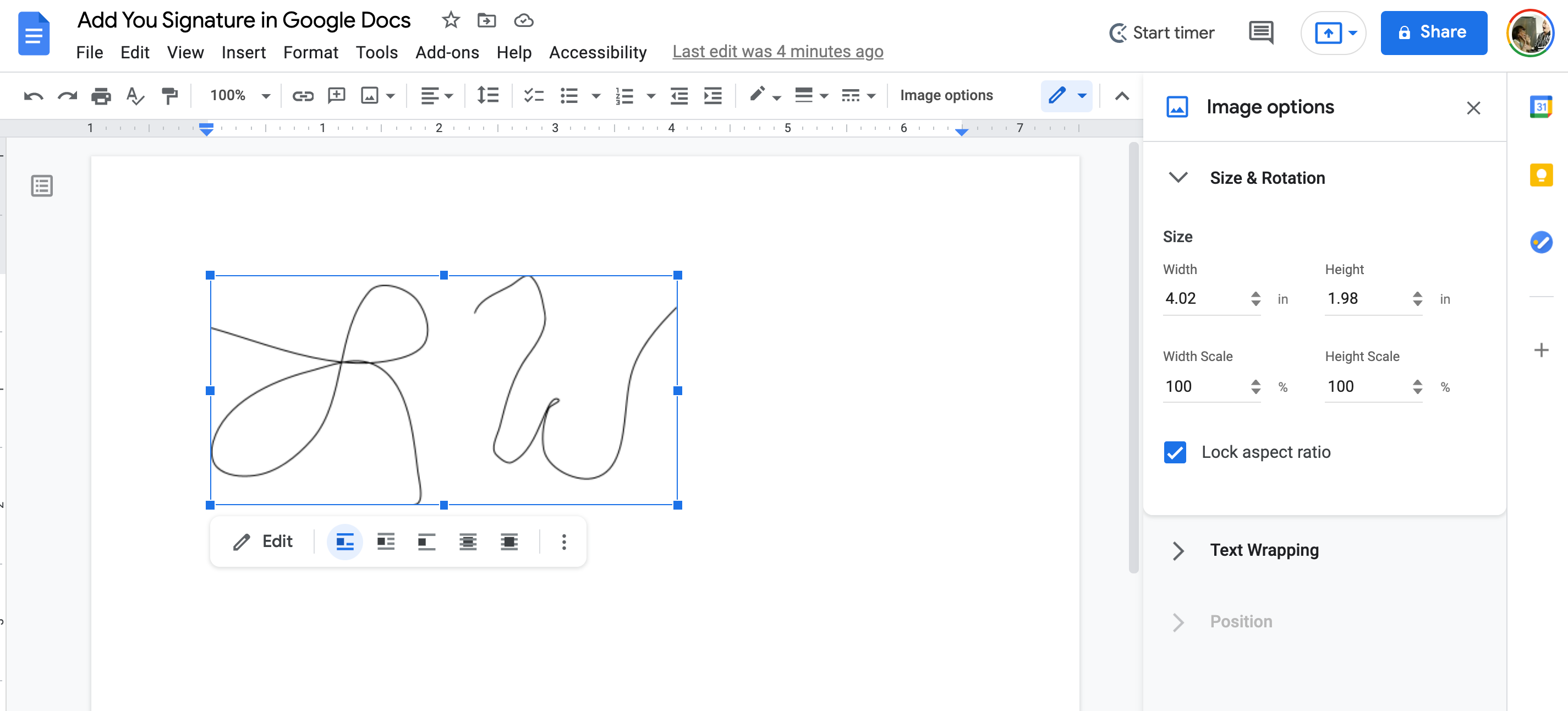 How to Add a Signature to Google Docs