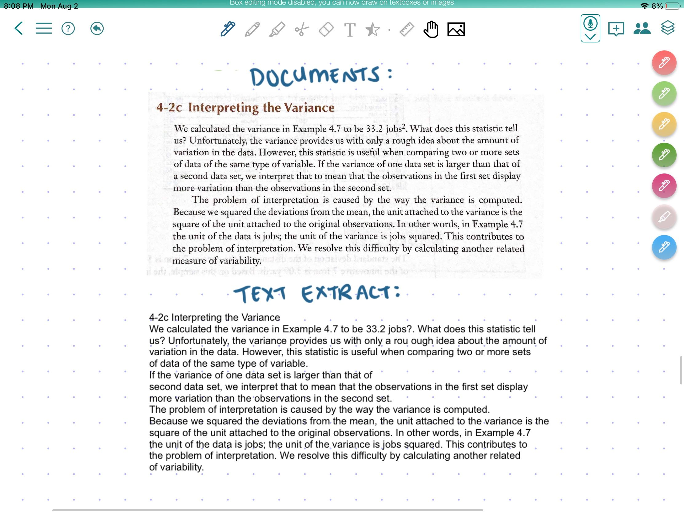 Scan documents on CollaNote