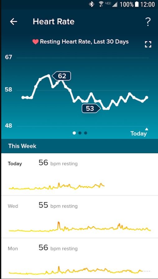 Second screenshot of Android app fitbit