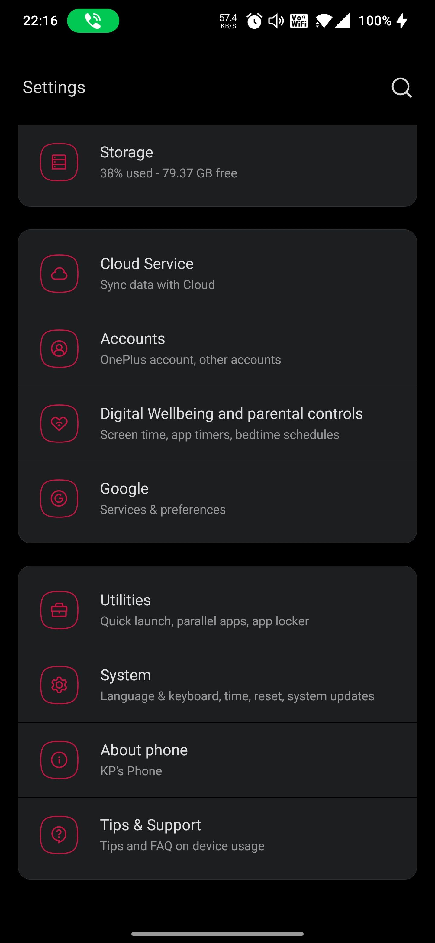 Settings - Android 11