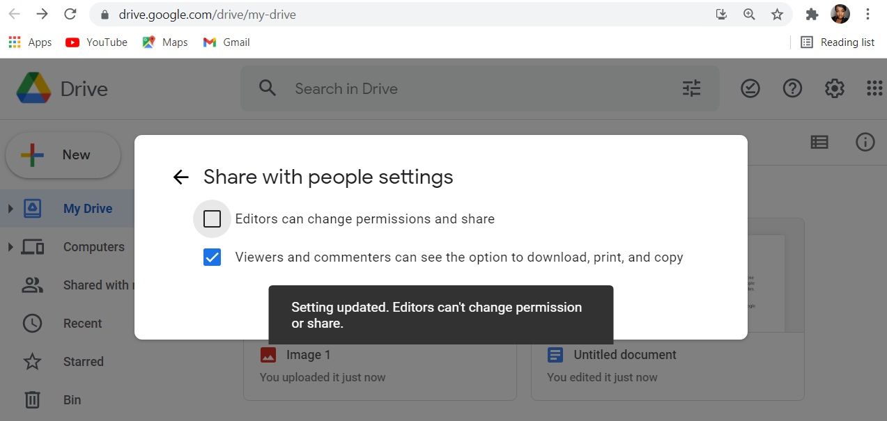Sharing Restrictions GoogleDrive - Come limitare le opzioni di condivisione in Google Drive
