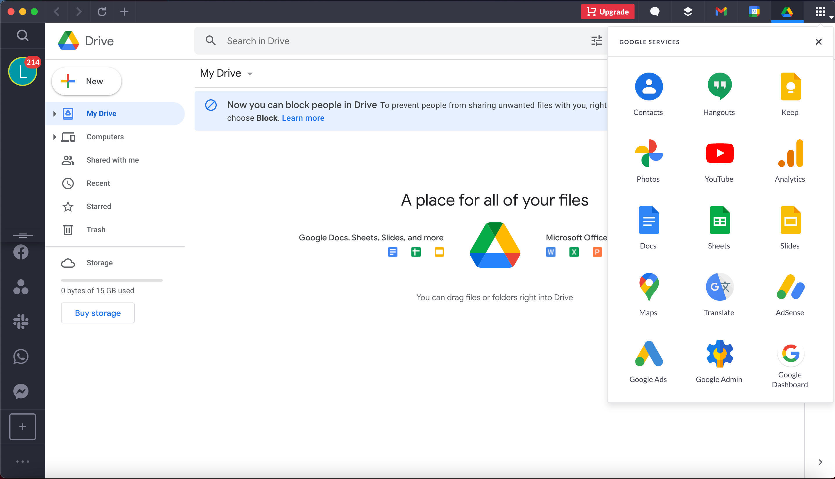 Shift-Messenger-Google-Drive-Screen