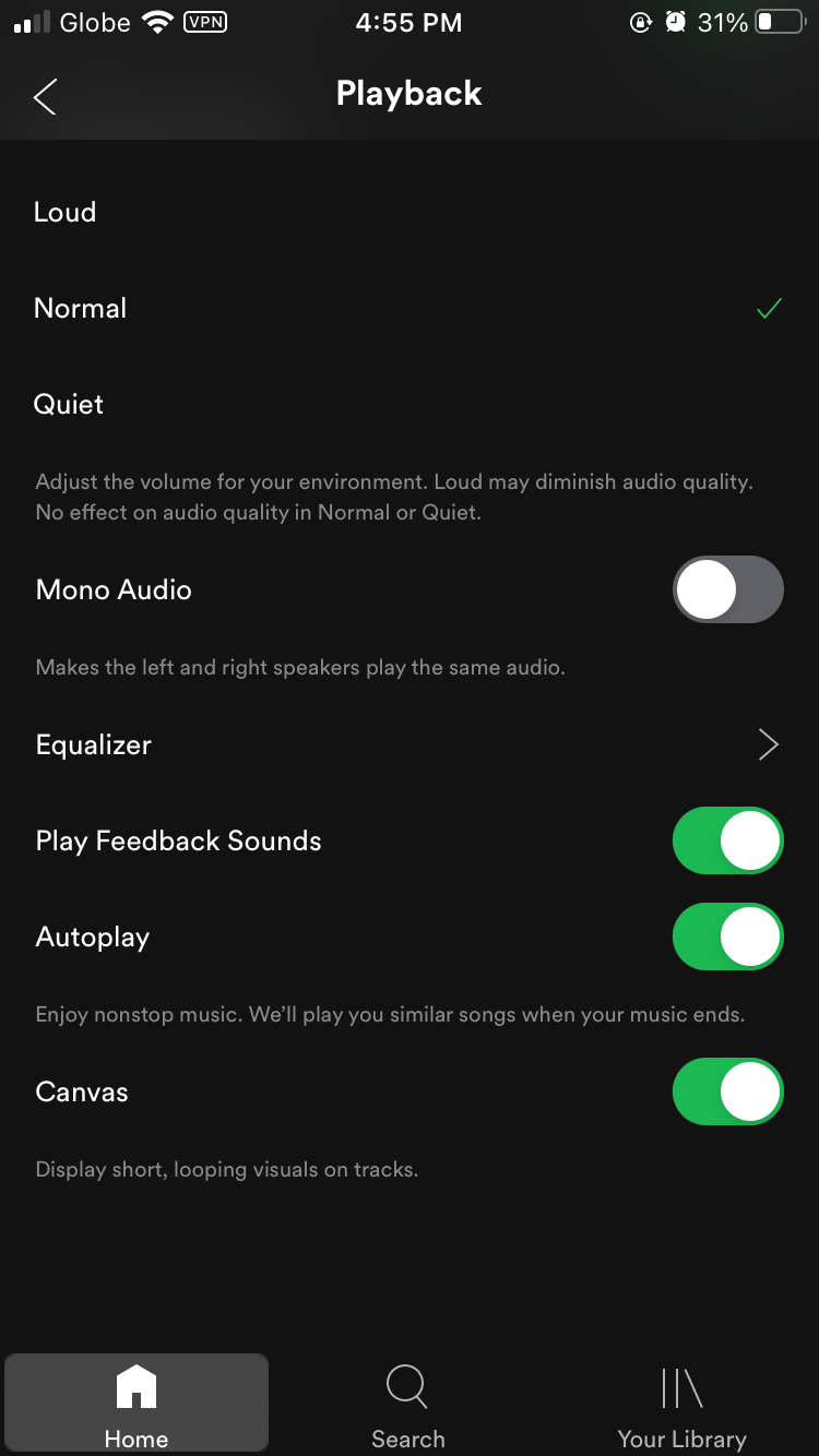 Spotify iOS Playback