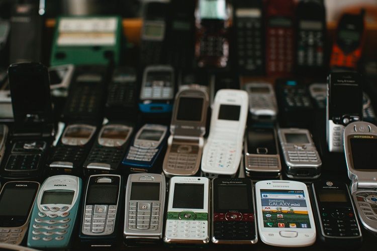 A collection of vintage phones