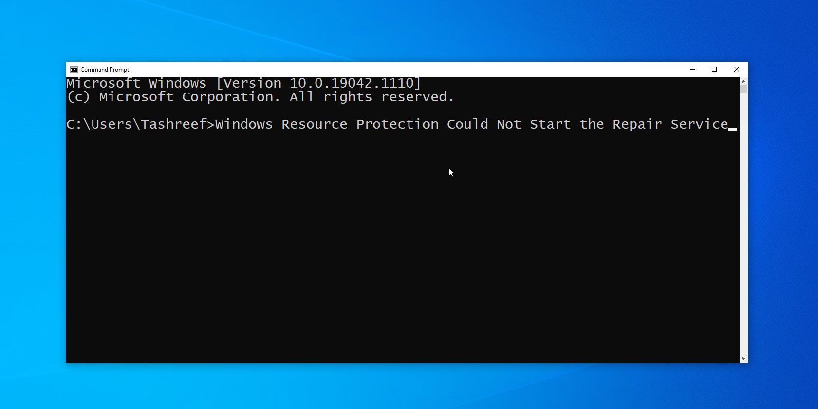 windows resource protection cannot start the repair service
