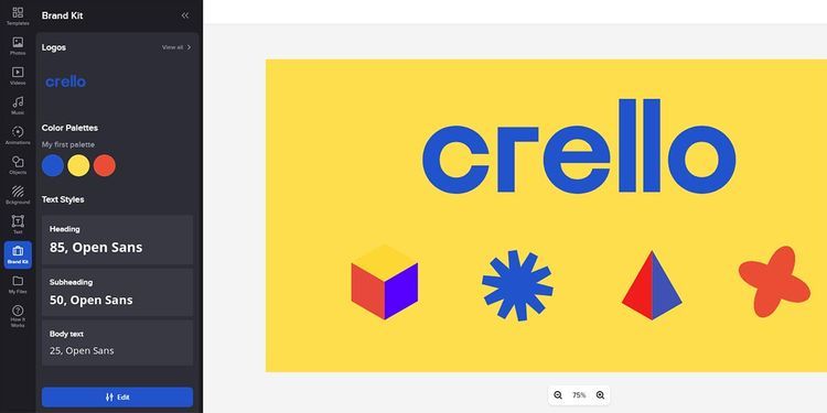 Crello editor