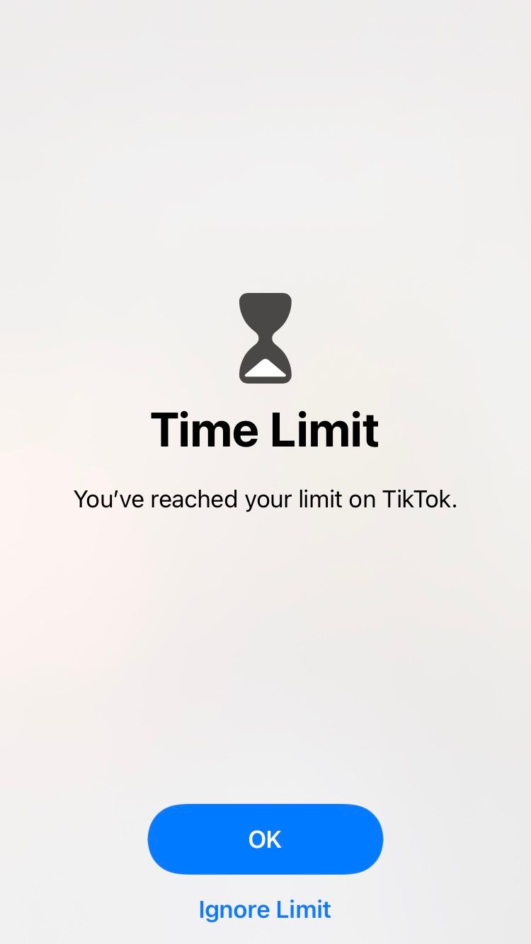 When You've Reach an App Time Limit
