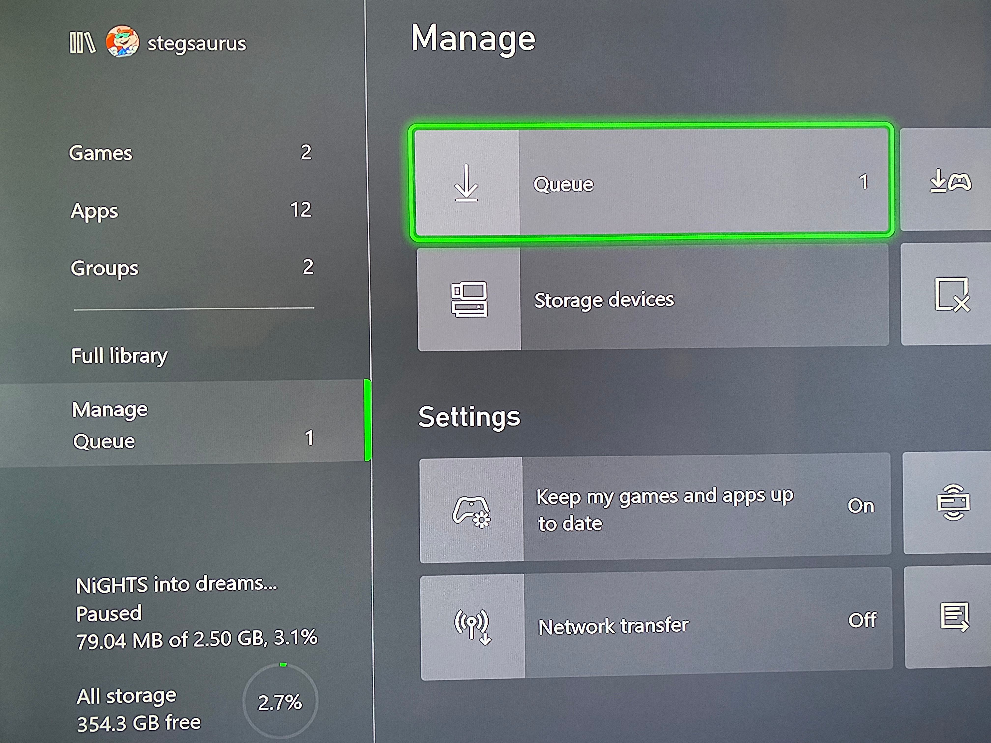 Xbox Manage Queue