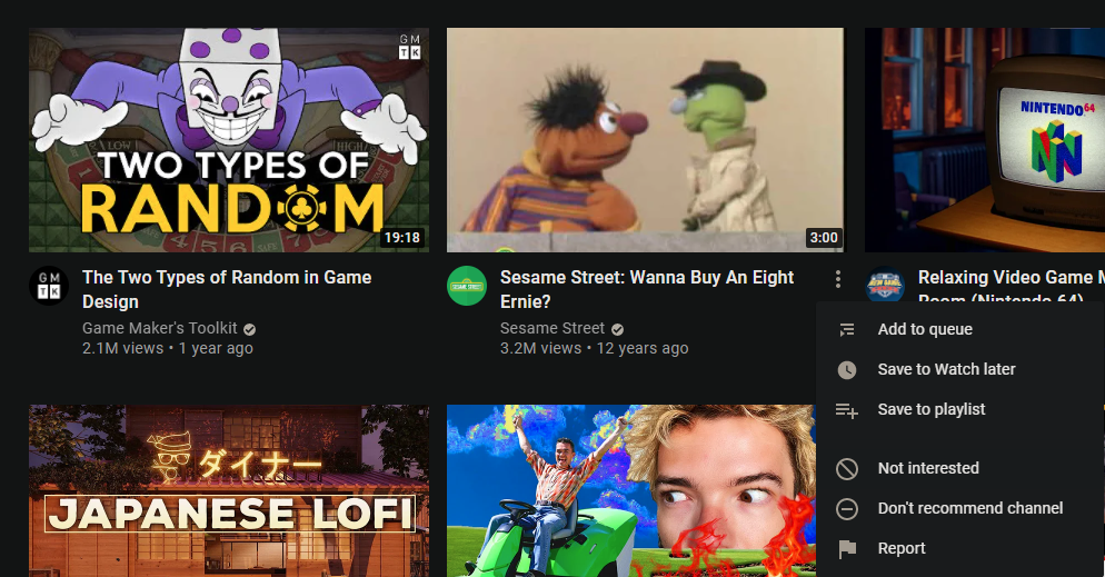 YouTube-Not-Interested-Recommendation