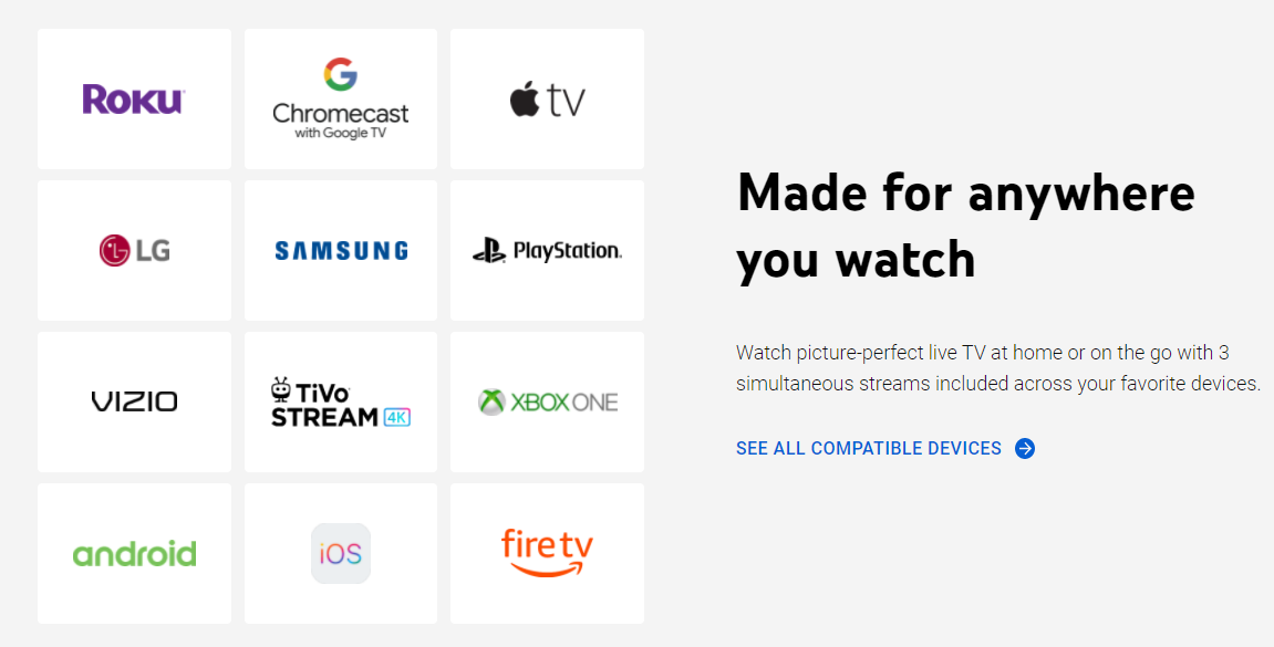 YouTube TV supported devices