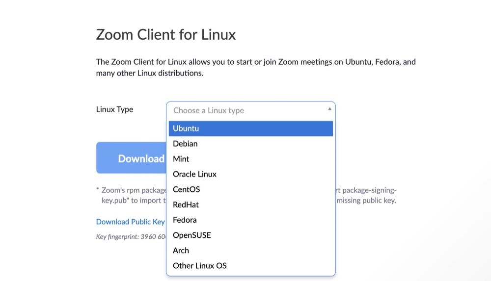 zoom linux download