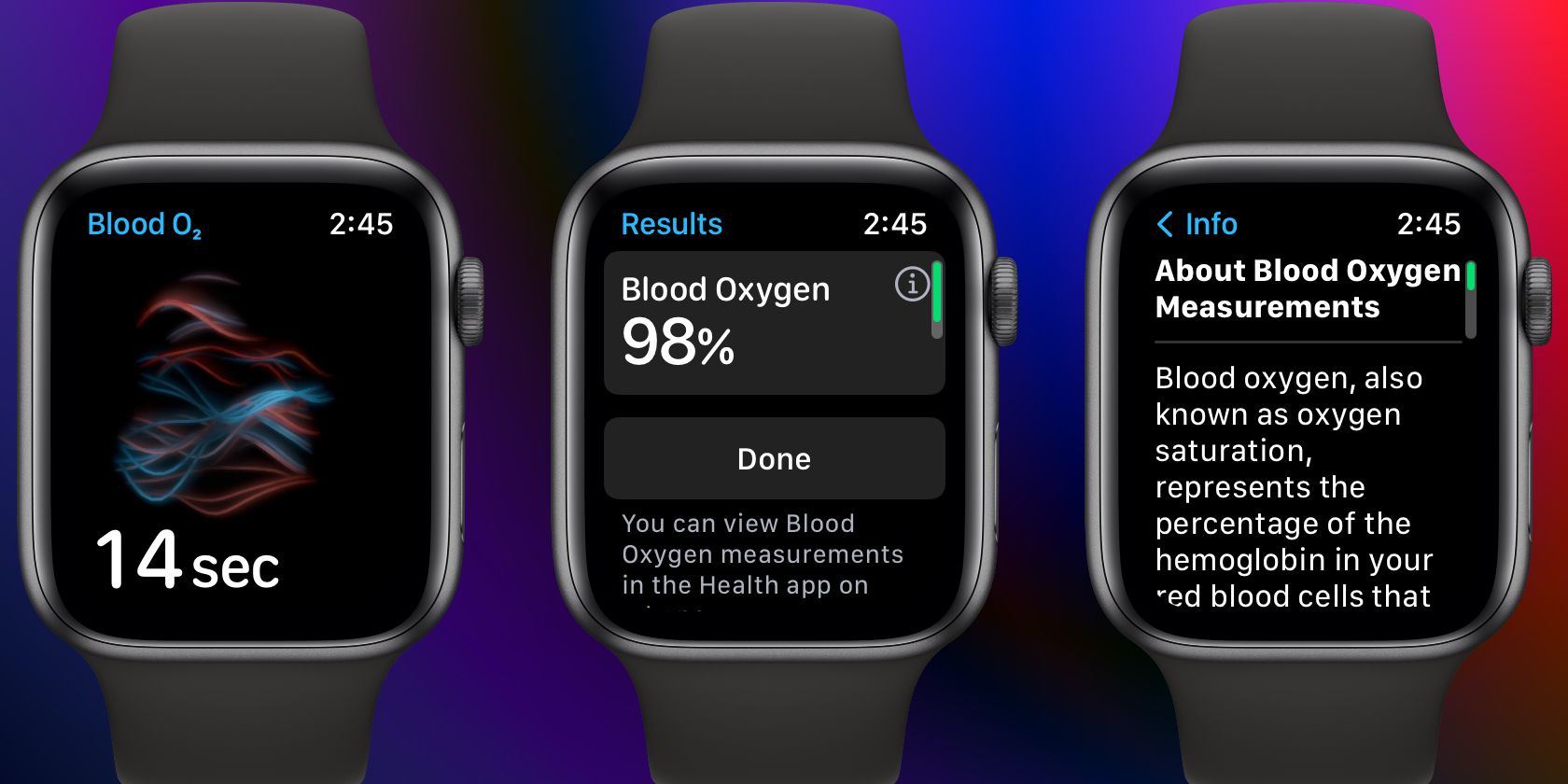 Apple Watch Blood oxygen measurement