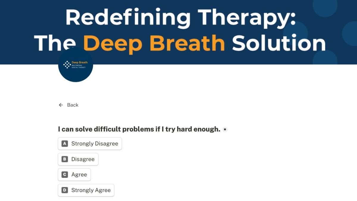 Deep Breath gives you a scientific test to measure your confidence levels across self-esteem, perfectionism, self-compassion, self-efficacy, and assertiveness