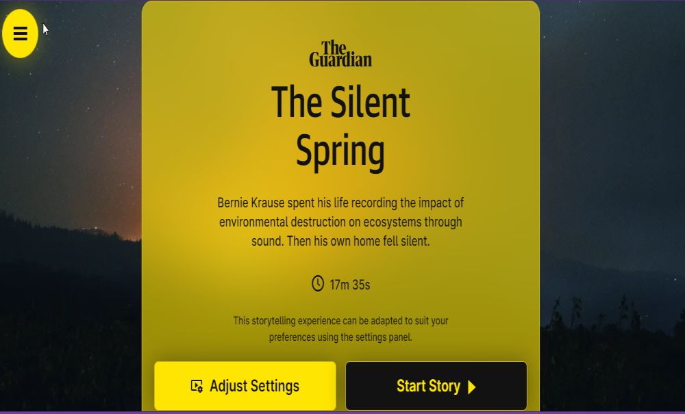 auditorial silent spring story settings - Che cos’è l’esperimento uditivo di Google?