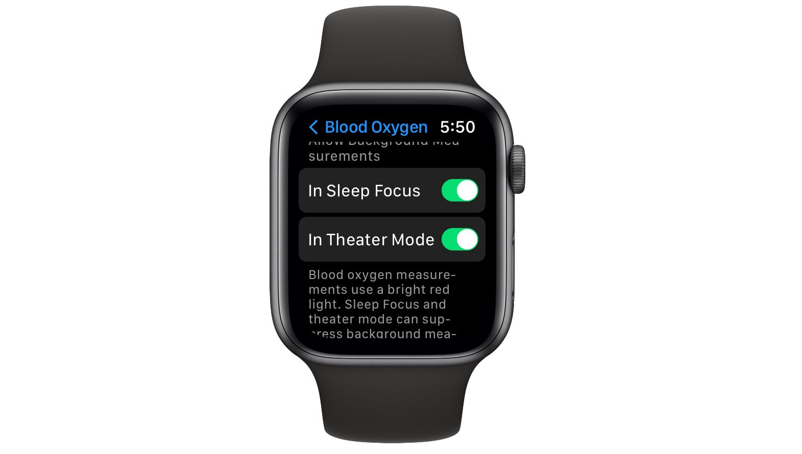 Apple Watch Blood Oxygen Background