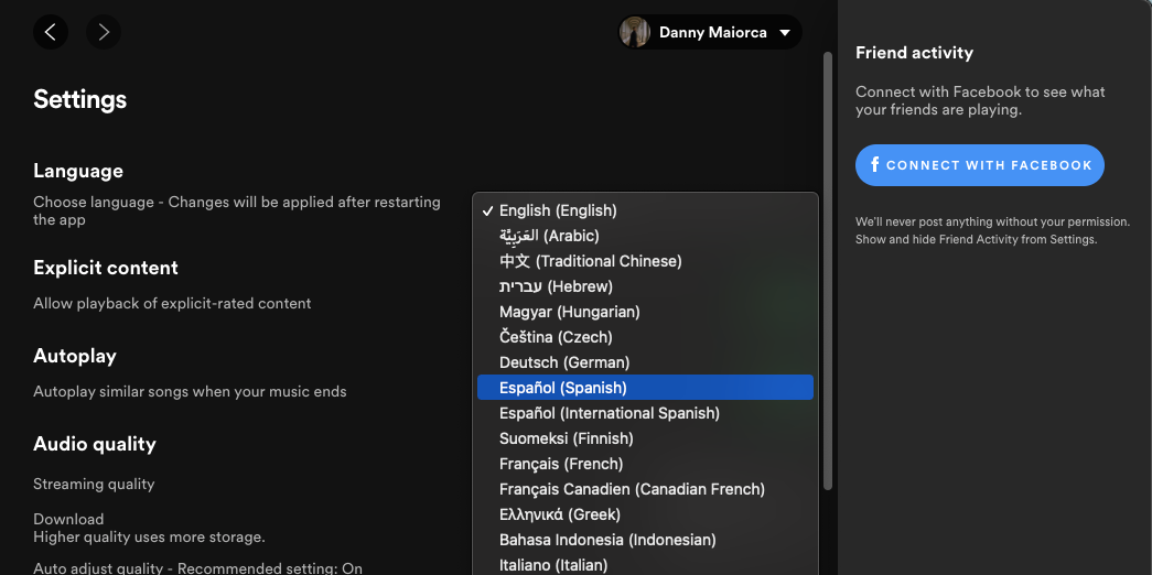 How to Change Your Spotify Language Setting