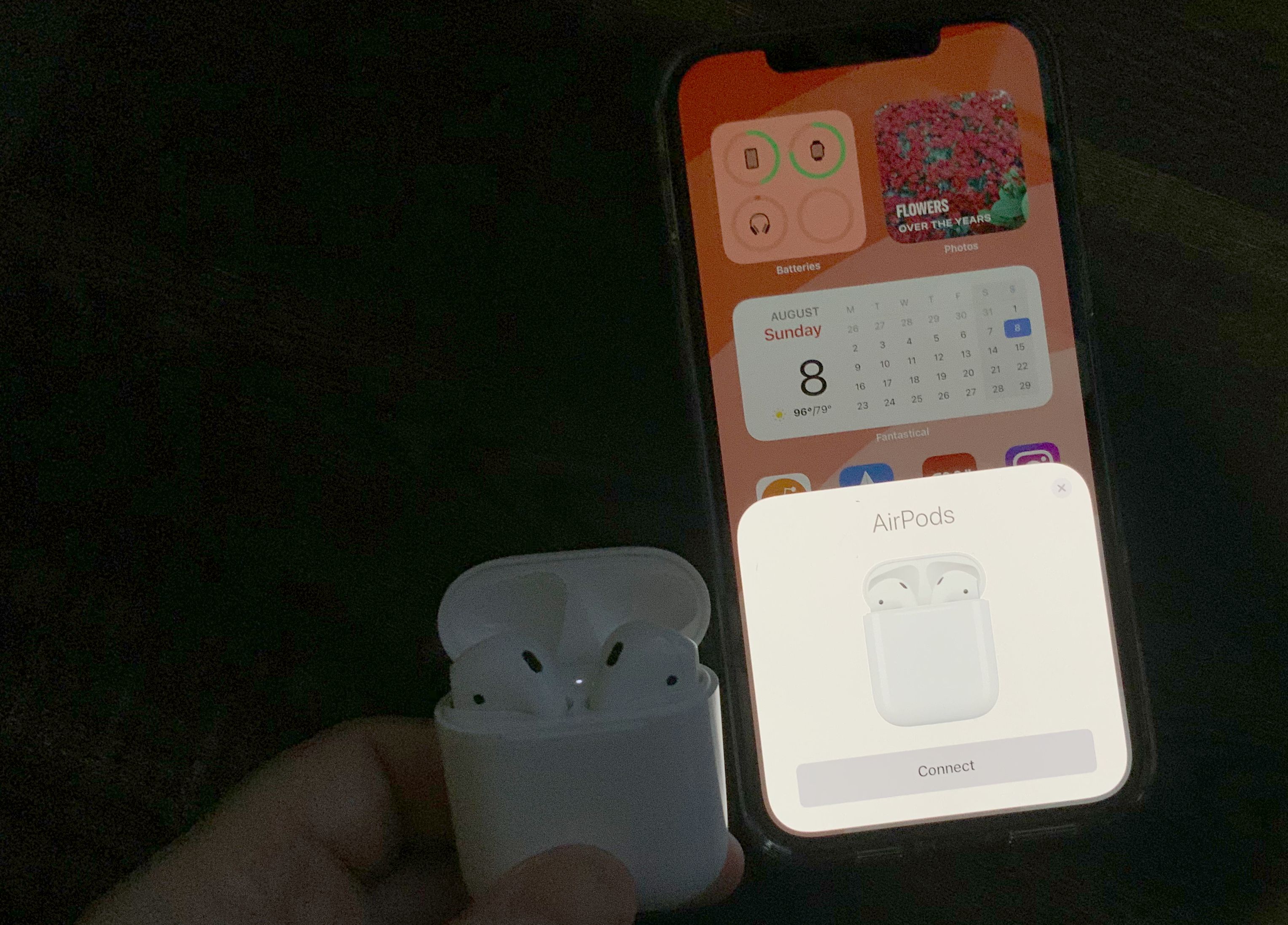 AirPods connect screen on iPhone