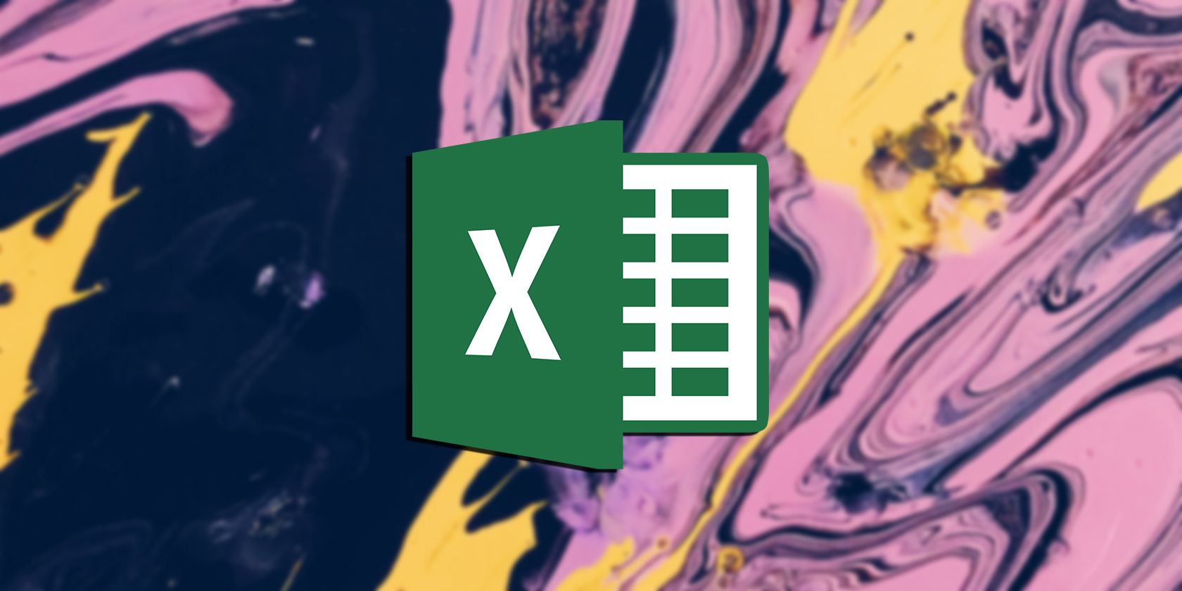 Excel on a splash background.